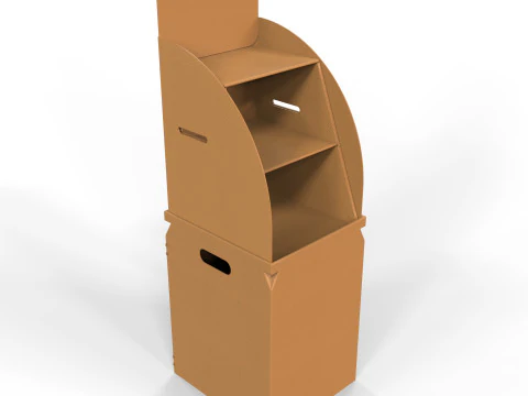 POS(Point of Sale) 골판지 디스플레이 스탠드 3D 모델