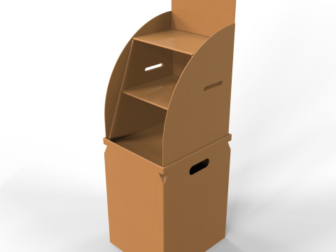 Point of Sale Cardboard Display Stand Modello 3D