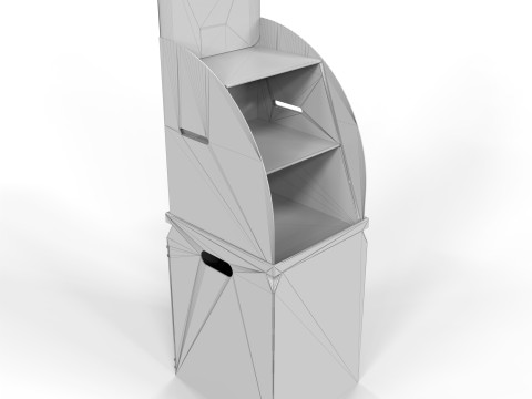 Point of Sale Cardboard Display Stand Modello 3D