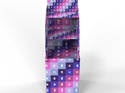 Point of Sale Cardboard Display Stand Modello 3D