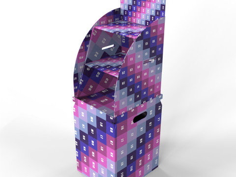 Point of Sale Cardboard Display Stand Modello 3D