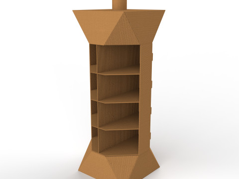 Point of Sale Cardboard Display Stand 3D Model