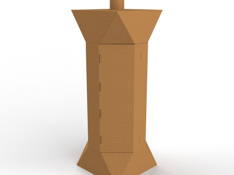 Point of Sale Cardboard Display Stand 3D Model
