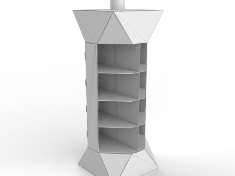 Point of Sale Cardboard Display Stand 3D Model