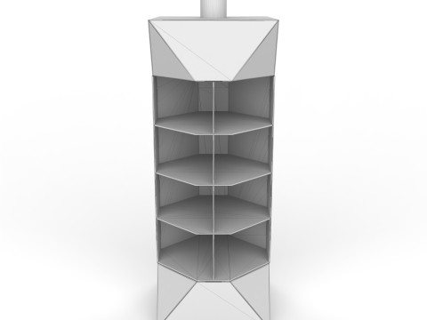 Point of Sale Cardboard Display Stand 3D Model
