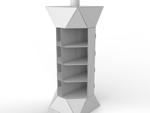 Point of Sale Cardboard Display Stand 3D Model