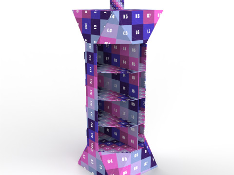 Point of Sale Cardboard Display Stand 3D Model