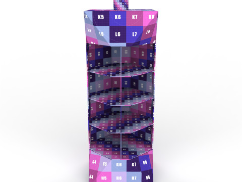 Point of Sale Cardboard Display Stand 3D Model