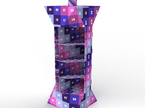 Point of Sale Cardboard Display Stand 3D Model