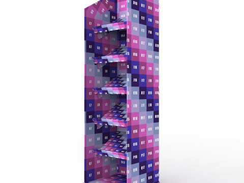 Point of Sale Cardboard Display Stand 3D-Modell