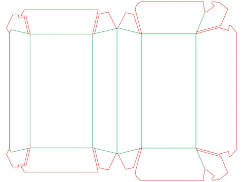 Caixa de design de cachorro-quente Kraft incluindo visualiza&ccedil;&otilde;es abertas e fechadas com arquivo cortado inclu&iacute;do Modelo 3D