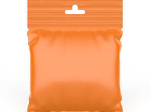 Resealable Hanging Snack Bag Mockup 3Dモデル