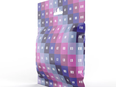 Resealable Hanging Snack Bag Mockup 3D Model