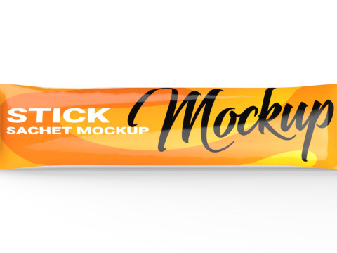 Slim Stick-Sachet Packaging Mockup 3D 모델