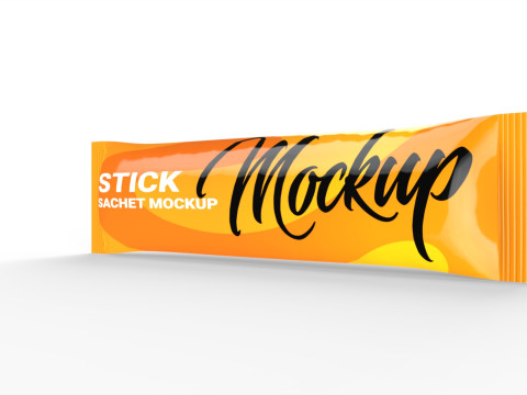 Slim Stick-Sachet Packaging Mockup 3D 모델