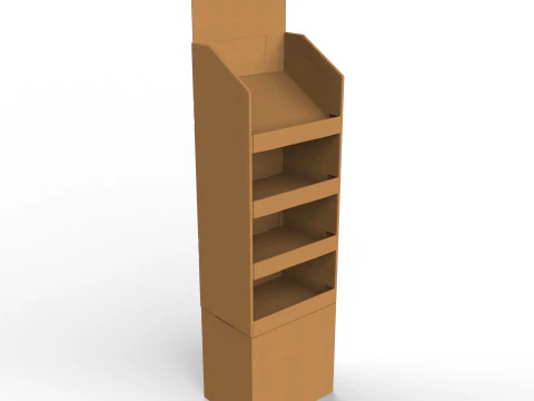 POS(Point of Sale) 골판지 디스플레이 스탠드 3D 모델