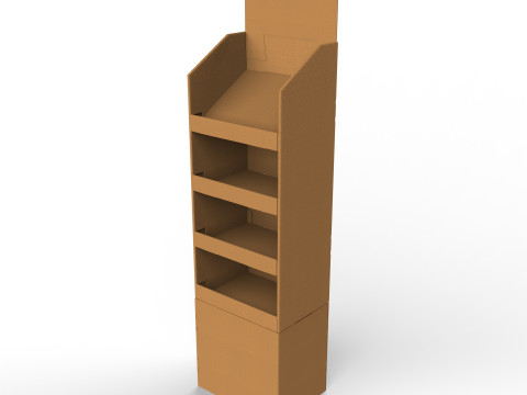 Point of Sale Cardboard Display Stand 3D Model