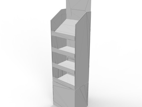 Point of Sale Cardboard Display Stand 3D Model