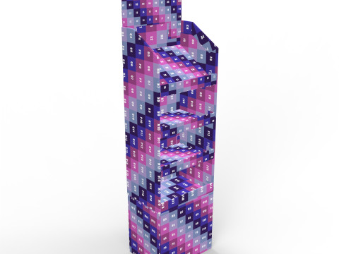 Point of Sale Cardboard Display Stand 3D Model