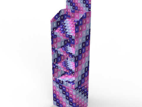 Point of Sale Cardboard Display Stand 3D Model