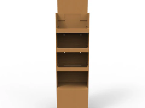 Pr&eacute;sentoir en carton pour point de vente Modèle 3D