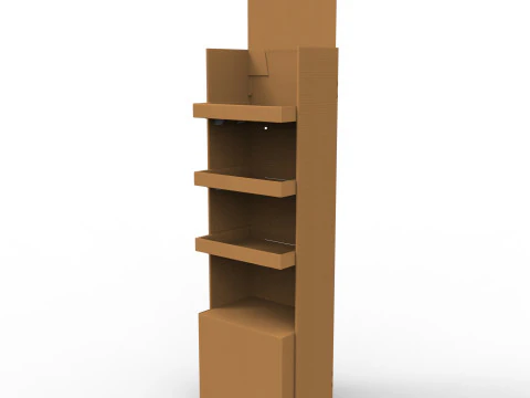 Pr&eacute;sentoir en carton pour point de vente Modèle 3D
