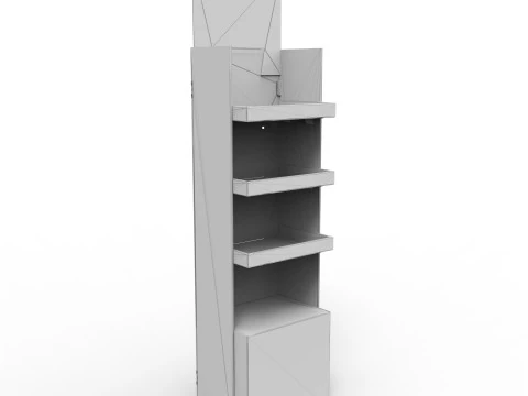 Pr&eacute;sentoir en carton pour point de vente Modèle 3D