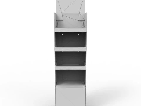 Pr&eacute;sentoir en carton pour point de vente Modèle 3D