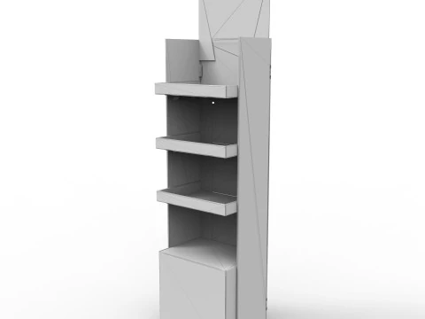 Pr&eacute;sentoir en carton pour point de vente Modèle 3D