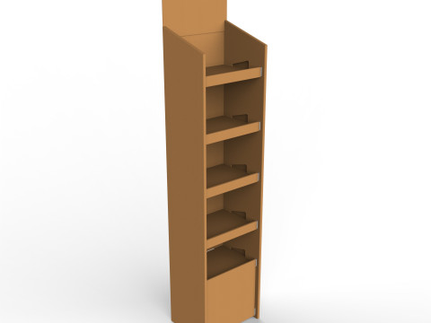 Point of Sale Cardboard Display Stand Model 3D