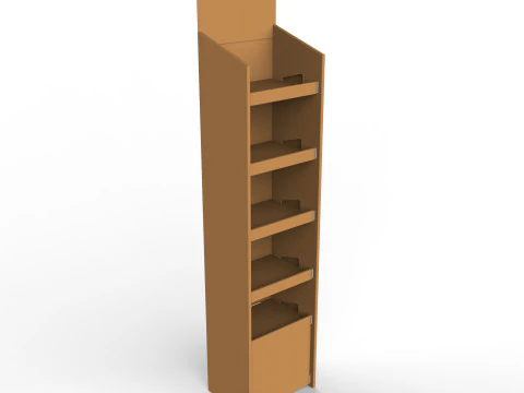 POS(Point of Sale) 골판지 디스플레이 스탠드 3D 모델