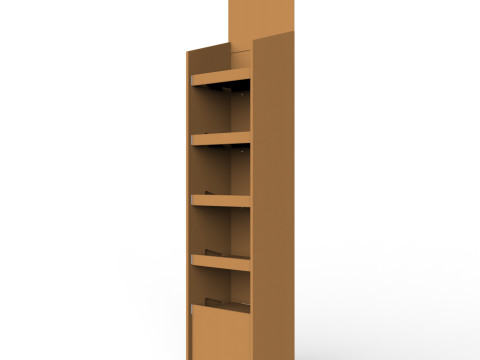 Point of Sale Cardboard Display Stand 3D Model