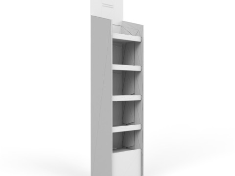 Point of Sale Cardboard Display Stand 3D Model