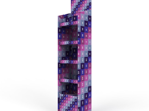Point of Sale Cardboard Display Stand 3D Model