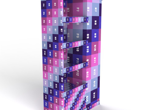 Point of Sale Cardboard Display Stand 3D Model