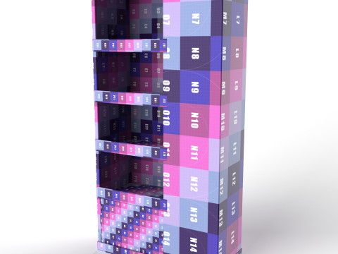 Point of Sale Cardboard Display Stand 3D Model