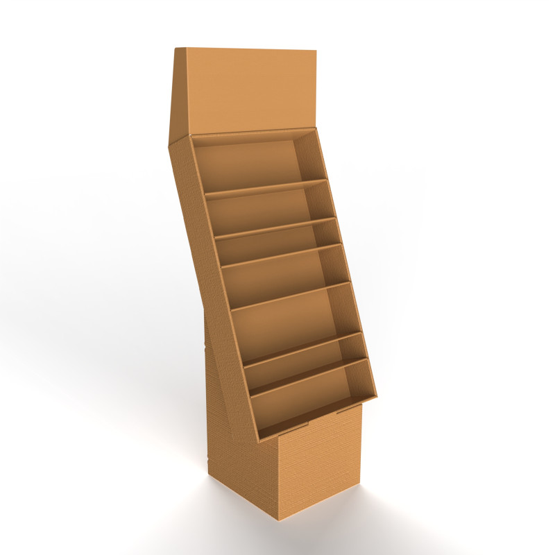Point of Sale Cardboard Display Stand 3D 모델 .c4d .max .obj .3ds .fbx .stl .blend 