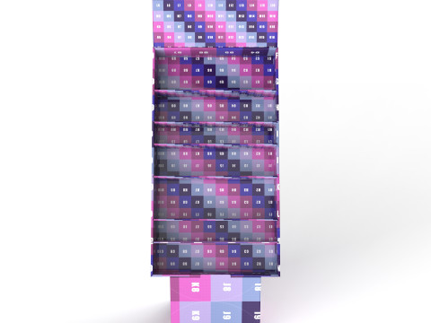 Point of Sale Cardboard Display Stand 3D 모델
