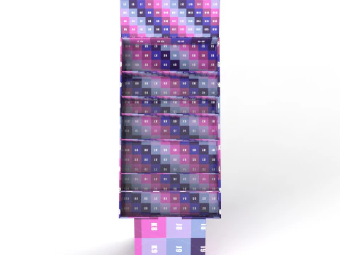 Point of Sale Cardboard Display Stand 3D Model
