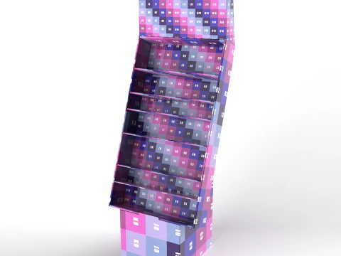 Point of Sale Cardboard Display Stand 3D Model