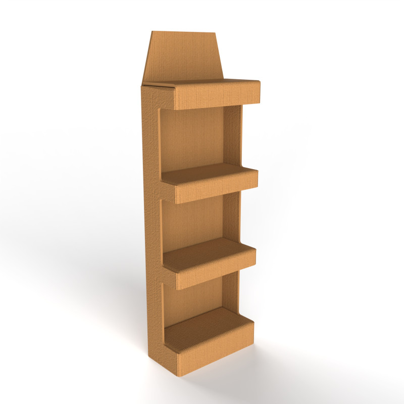 Point of Sale Cardboard Display Stand 3D 模型 .c4d .max .obj .3ds .fbx .stl .blend 