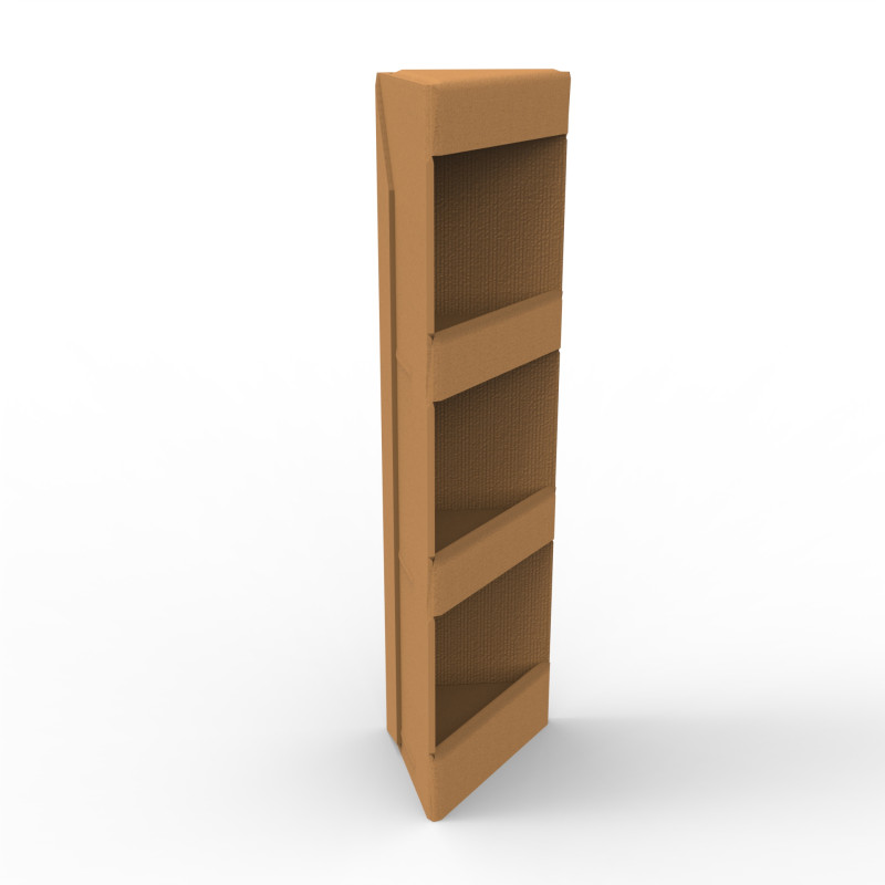 Point of Sale Cardboard Display Stand Modelo 3D .c4d .max .obj .3ds .fbx .stl .blend 