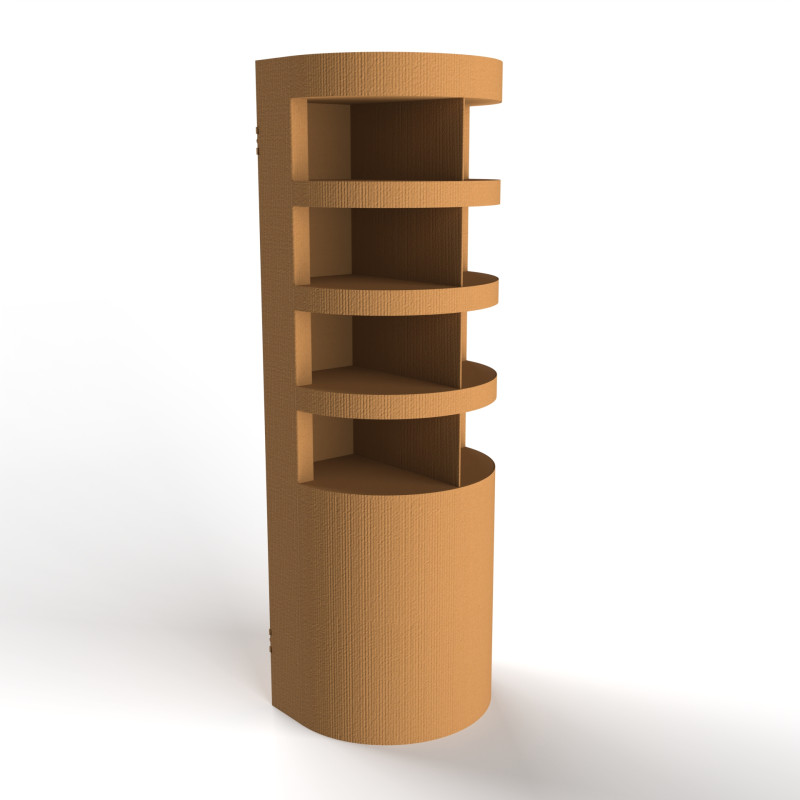 Point of Sale Cardboard Display Stand 3D Модель .c4d .max .obj .3ds .fbx .stl .blend 