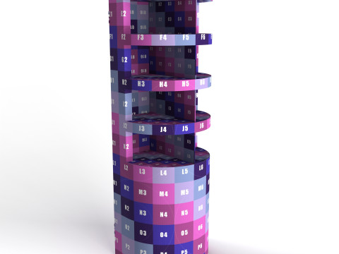 Point of Sale Cardboard Display Stand 3D Модель