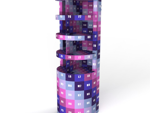 Point of Sale Cardboard Display Stand 3D Модель