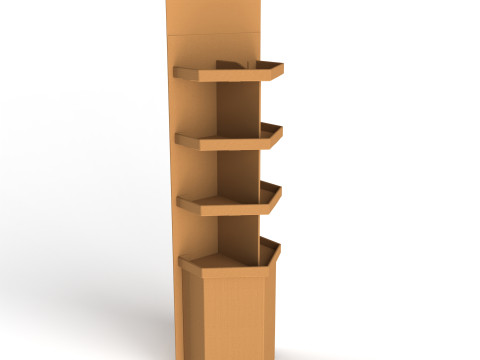 Point of Sale Cardboard Display Stand 3D Model
