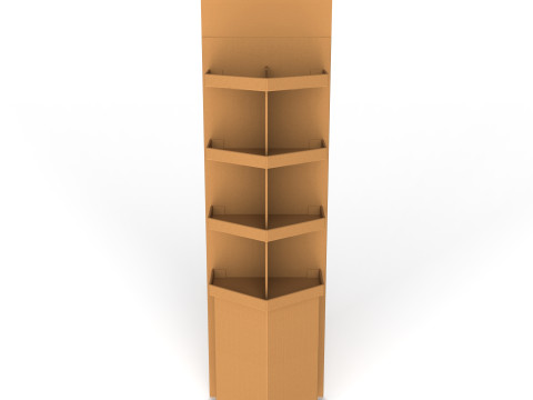 Point of Sale Cardboard Display Stand 3D Модель