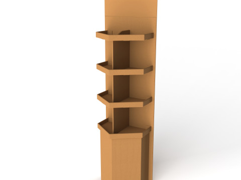 Point of Sale Cardboard Display Stand 3D Модель