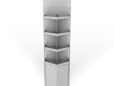 Point of Sale Cardboard Display Stand 3D Модель