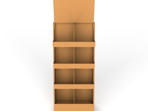 Point of Sale Cardboard Display Stand 3D Model